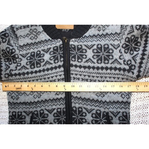 Landromat Eva fleece Wool Jacket Nordic Design Size S/P Full Zipper Christmas - Picture 3 of 9